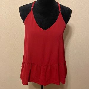 Burgundy Razorback Adjustable Loose Fitting Top